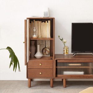 Okak Modern Wooden Free-Standing Bookshelf Multifunctional Bookcase, Storage Organizer Display Stand for Living Room,Bedroom - 1 of 4