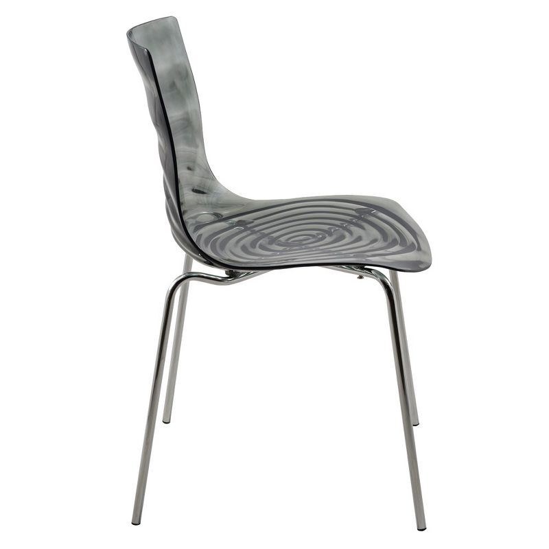 LeisureMod Astor Modern Acrylic Dining Chair With Metal Legs, 4 of 9
