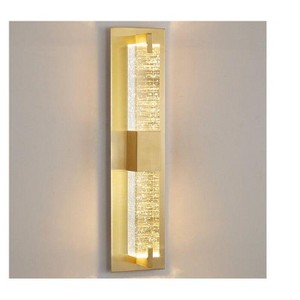 KAISITE LED Dimmable Crystal Wall Sconce Black Flush Mount Wall Lamp - 1 of 4