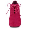Allegra K Women's Platform Chunky Heel Lace Up Booties - 3 of 4
