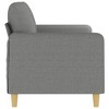 vidaXL Dark Gray Fabric Sofa – Modern, Stylish 2-Seater Sofa with Sturdy Plywood-Metal Frame, Thickly Padded Seat, Armrests and Back Pillow - 3 of 4