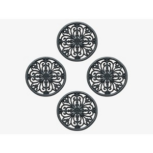 A1HC Multi Functional Garden Stepping Stone Mat, Natural Rubber Hand Finished 12"x12" Set of 4 - 1 of 4