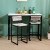 NicBex Dining Chairs Set of 2 Side Chair Paper Rope Woven Bar Stools Hand Weave Counter Stool with footrest for Kitchen Island - 4 of 4