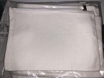 Koolmox Canvas Zipper Pouch Bulk, 20 Pack 9x7'' Large Canvas Makeup Bags  Plain for Women to Personalize Decorate Tie Dye Vinyl Print into Cosmetic