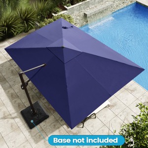 Crestlive Products 9x11.5FT Cantilever Umbrella UV30+ Outdoor 360 Degree Rotation Offset Umbrella 6 Heights Adjustable Cantilever Patio Umbrella - 1 of 4