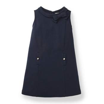 Hope & Henry Girls' Ponte Dress with Petite Collar, Infant