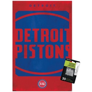 Trends International NBA Detroit Pistons - Logo 25 Unframed Wall Poster Prints - 1 of 4