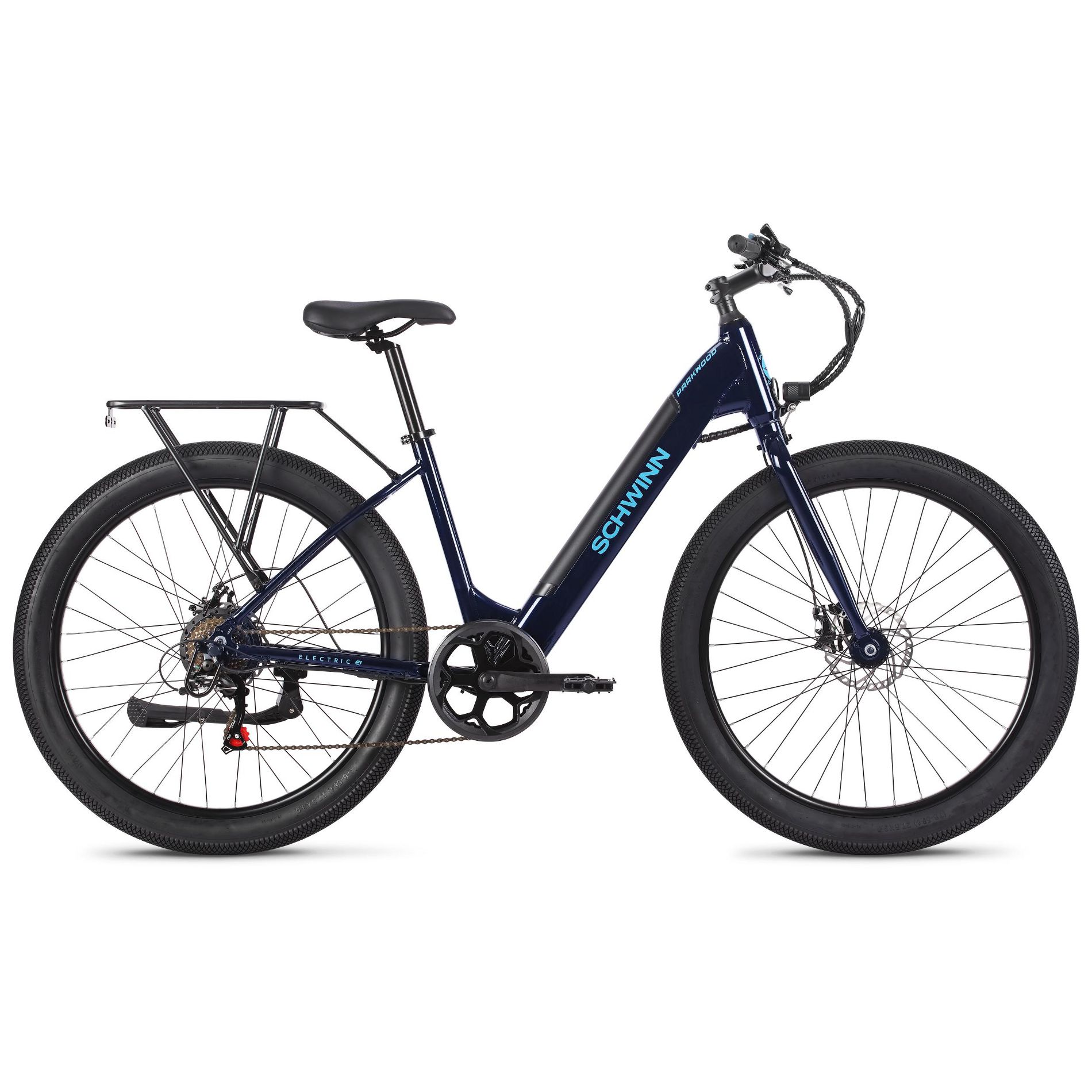 Schwinn Parkwood Electric Bike, 27.5" Wheels, 350W Motor, 20 mph, Step-Through Frame, Adult Ages 14+