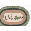 Earth Rugs Shamrock Welcome Oval Patch Rug – Hand-Braided Jute 20x30 St. Patrick’s Day Entry Accent Mat - 2 of 3