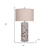 HomeRoots Set of Two 30" Silver Coastal Starfish Table Lamps With Beige Drum Shades - 3 of 4