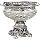 Kensington Hill Victoire 10 1/2" High Crystal and Silver Ceramic Bowl