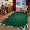 Christmas Area Rug for Bedroom Living Room Non Slip Xmas Snowflakes Large Indoor Area Rug for Holiday Washable Christmas Dining Room Throw Carpet - 3 of 4
