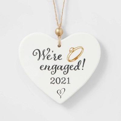 We're Engaged! 2021 Heart Shape Christmas Tree Ornament - Wondershop™