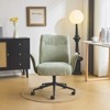 Karl Home | 28.3 inch BeigeChenille Dovetail Swivel Office Chair With Wheels - 4 of 4