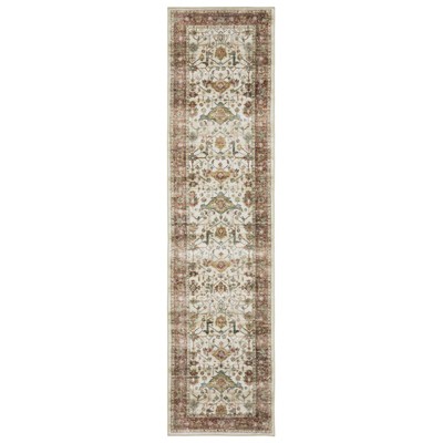 Oriental Weavers Sumter SUM05 Ivory/ Rust Red Indoor Area Rug - 2' x 8'