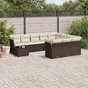vidaXL 11 Piece Patio Sofa Set with Cushions Brown and Cream Poly Rattan - 2 of 4