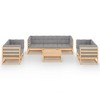 vidaXL Patio Lounge Set Outdoor Sofas with Cushions Solid Pinewood - Natural With Cushions - 3 of 4