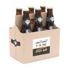 Big Dot of Happiness Just Engaged - Black and White - Engagement Party Decorations for Women and Men - 6 Beer Bottle Label Stickers and 1 Carrier - 2 of 4