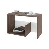 Side Table in melamine with open storage, Onix and White - 2 of 4