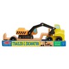 Melissa & Doug Trailer and Excavator Wooden Vehicle Set (3pc) - 3 of 4