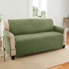 Collections Etc Ultra Reversible Furniture Cover Protector Sofa Olive/Sage - 2 of 3