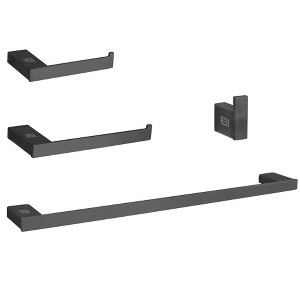 Elegant Lighting Sofia 4-Piece Bathroom Hardware Set in Matte Black - 1 of 4