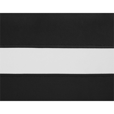 Black Faux Leather Queen Platform Bed with Tufted Headboard