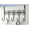 LunaLulinlk Over Door Coat Rack, Over the Door Hooks, Door Hanger with 5 Hooks, Metal Back for Towels,Keys,Coat,Hats,Black,1Pc - 4 of 4
