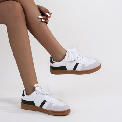 Женские кроссовки BERNESS Women's Lupita Folded Tongue Gum Sole Sneakers White 6 — фото 4