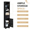 NicBex 67" Tall Bathroom Cabinet with 3 Shelves,1 Drawer&1 Door,Modern Space-Saving Corner Cabinet for Bathroom,Bathroom Organizer - 4 of 4
