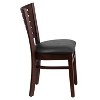 Emma and Oliver 2 Pack Slat Back Wooden Restaurant Chair - 4 of 4