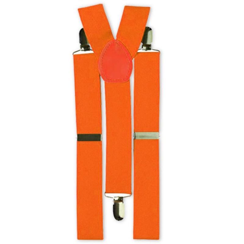 Forum Novelties Neon Orange Adult Costume Suspenders, 1 of 2
