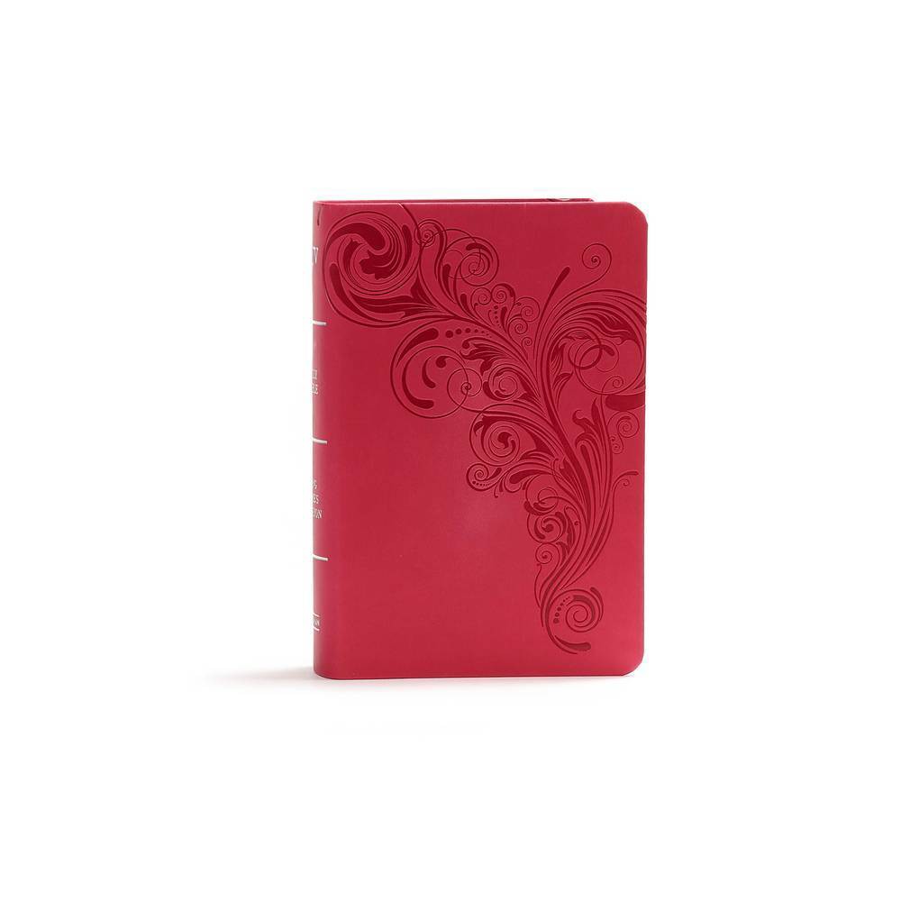 KJV Large Print Compact Reference Bible, Pink Leathertouch - by Holman Bible Staff (Leather Bound)