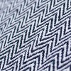 Americanflat 50x60 Throw Blanket - Soft and Breathable Cotton Throw Blanket for Couch, Bed, Chair - Navy Blue and White Herringbone Design - 4 of 4