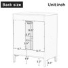 Kumasinova 24" Bathroom Vanity,Cabinet with Ceramic Sink,2 Drawers,1 Moru Glass Door,Adjustable Shelf,Vanity Cabinet for Smalle Bathroom - 3 of 4
