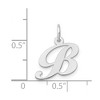 Black Bow Jewelry 14k White Gold Ella Collection Small Fancy Script Initial Pendant A-W - 3 of 4