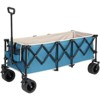 RISOKEYS Extra Long 300L Collapsible Wagon Cart with All-Terrain Wheels,220LB Capacity - Heavy Duty Foldable Utility Cart for Camping,Beach - 2 of 4