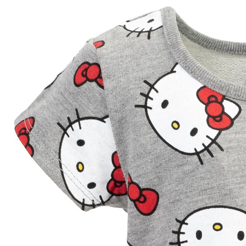 Hello Kitty Girls French Terry Dress Toddler, 4 of 6