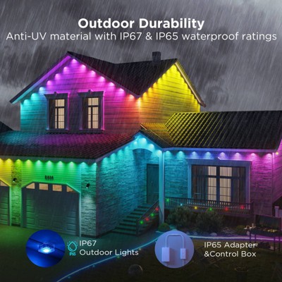 100ft White Color-Changing LED Outdoor String Lights
