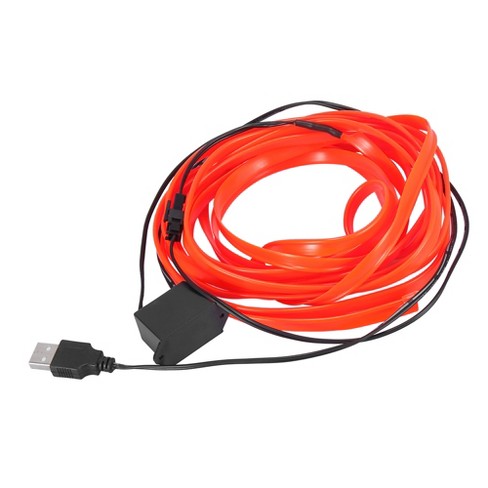 Unique Bargains Car Interior Usb El Wire String Strip Cold Light Set 4  Meter/13ft : Target