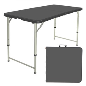 SKONYON 4ft Folding Table  Adjustable Height Camping Table - 1 of 4