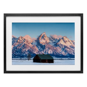 Stupell Industries Cabin In The Glowing Tetons Framed Print Under Glass Art - 1 of 4