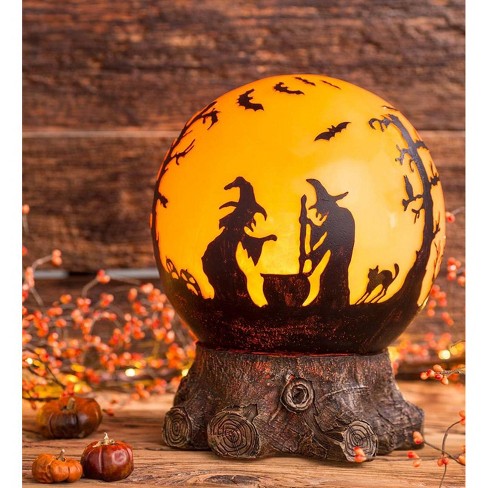 Glowing Halloween Orb With Motion Activated Sound Plow Hearth