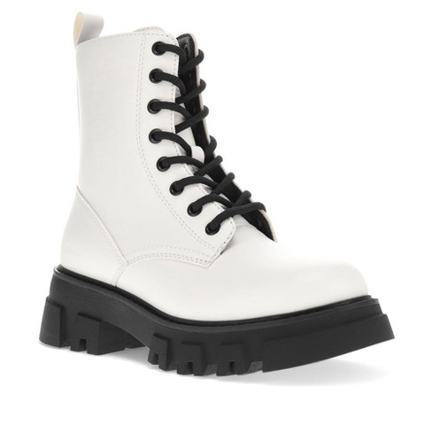 Womens black 2025 and white boots