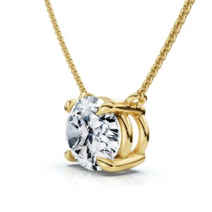 Pompeii3 Certified 2Ct Diamond Oval Solitaire Pendant 14k Gold 18" Womens Chain Lab Created - 1 of 2
