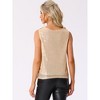 INSPIRE CHIC Women's Cowl Neck Sleeveless Sequin Party Shiny Top - 4 of 4