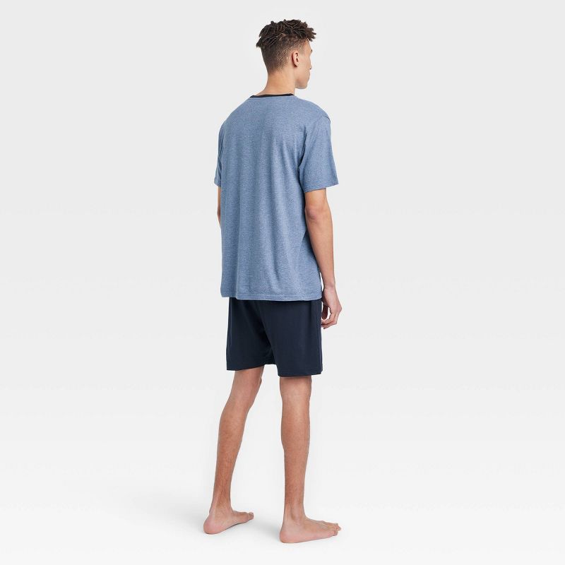 Hanes Premium Men's Jersey Knit Short Sleeve + Shorts Pajama Set 2pc, 3 of 7