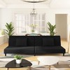 vidaXL 2-Seater Sofa Bed with Two Pillows Black Velvet - 2 of 4