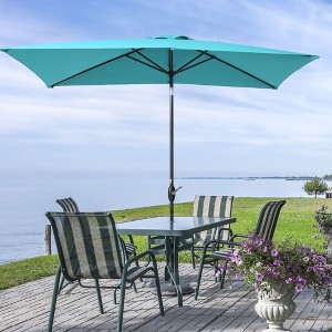 Sonkuki 10×6.5FT Rectangular Patio Umbrella with 200gsm Solution-Dyed Fabric - 1 of 4