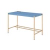 Royal Hampton Writing Desk with USB Dock and Metal Legs, Blue and Rose Gold - 2 of 4